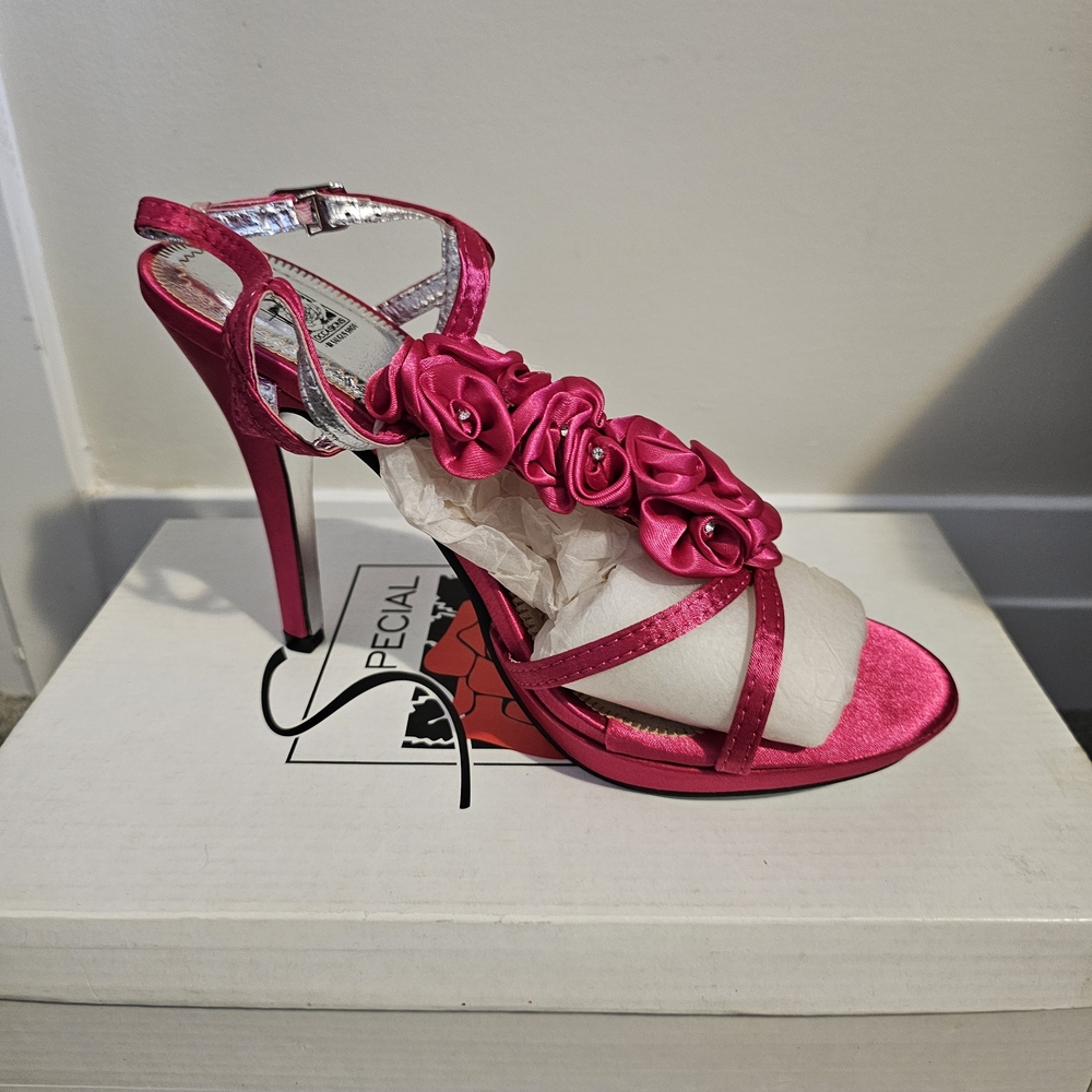Special Occasions Fuchsia Satin Shoes - Picture 2 of 3